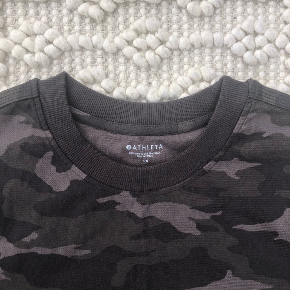 Athleta Farallon Camo Crewneck Sweatshirt Plus 1X - Picture 4 of 6